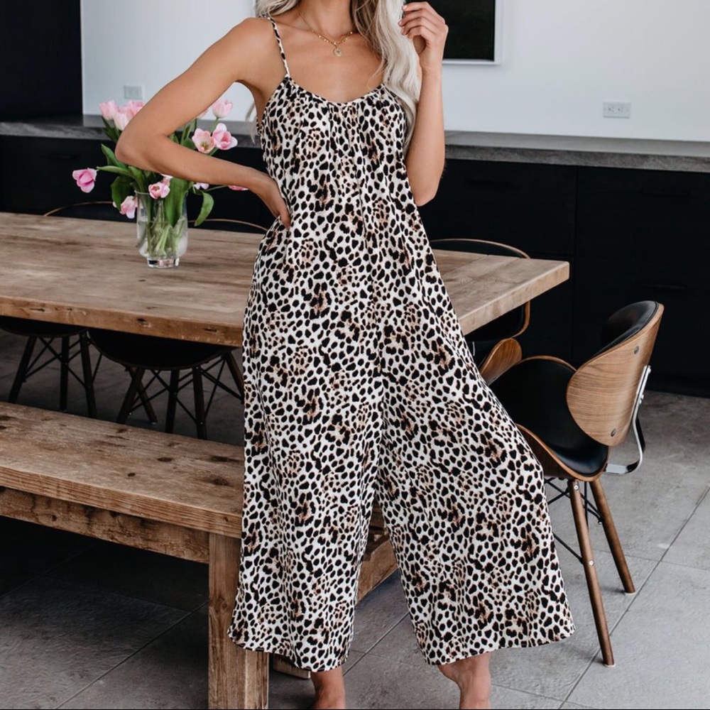 1 LEFT‼️5🌟Leopard Jumpsuit - Picture 3 of 7